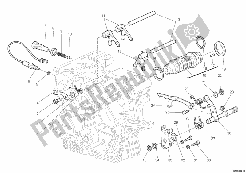 Wszystkie części do Mechanizm Zmiany Biegów Ducati Sportclassic Sport 1000 S USA 2008